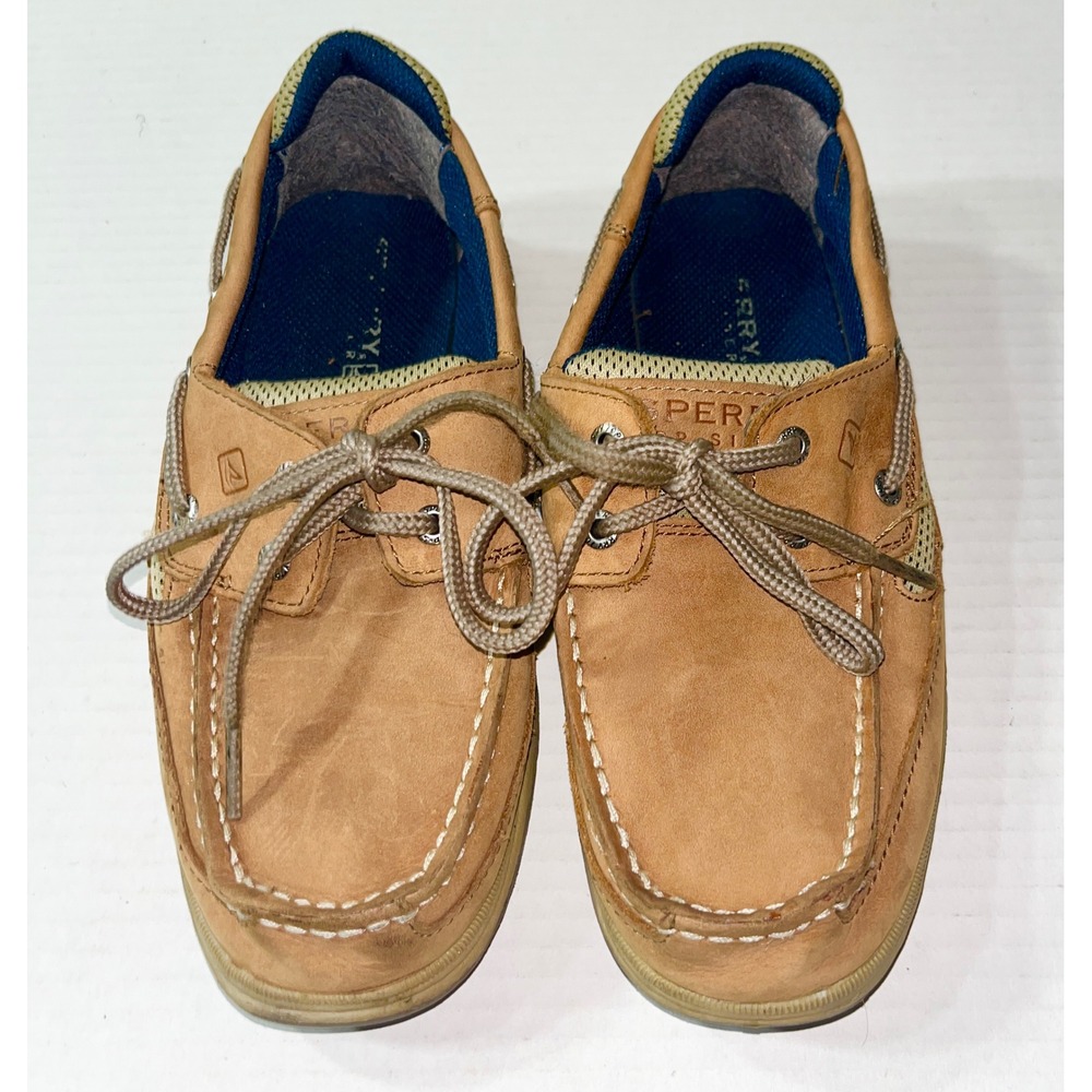 Sperry Top-Sider Billfish‎ Boat Shoes Mens 4M Tan Leather Mesh YB46122A